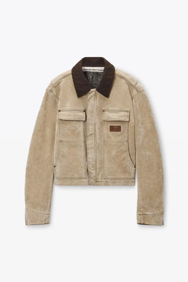 Alexander Wang Outerwear Workwear Jacket With Weathered Flocking 8211 Men