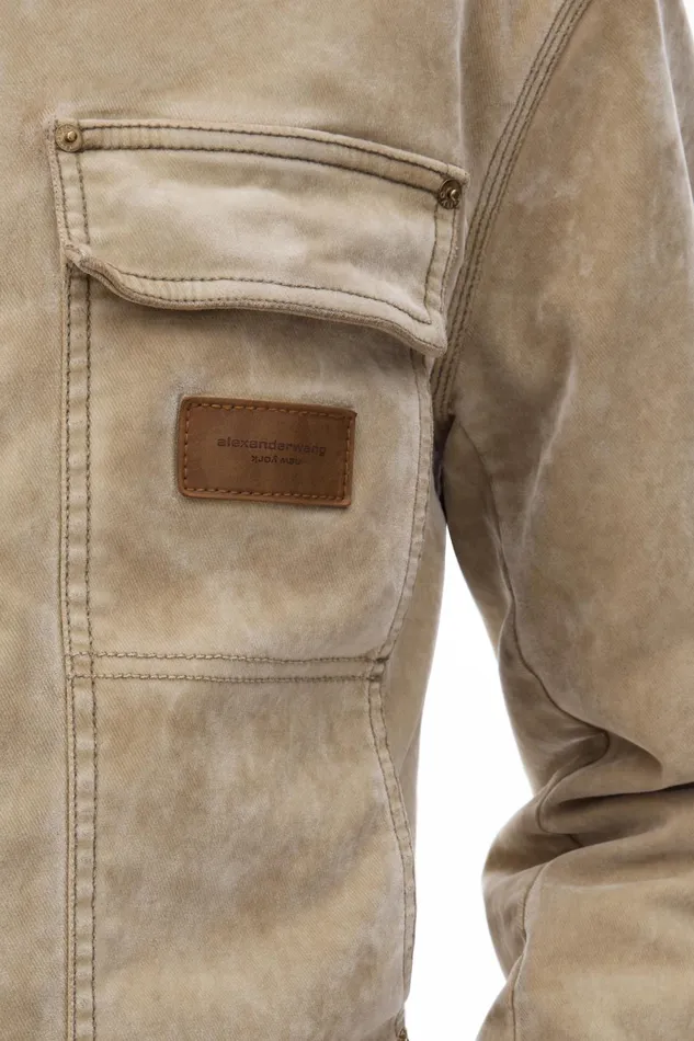 Alexander Wang Outerwear Workwear Jacket With Weathered Flocking 8211 Men