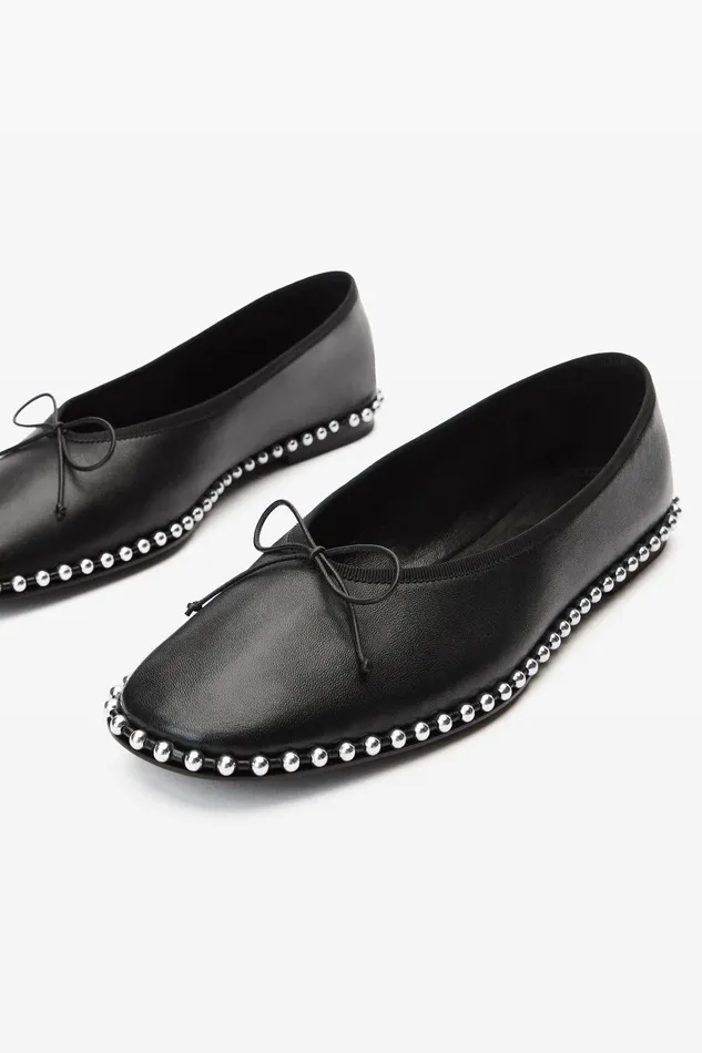 Alexander Wang Shoes Lina Ballchain Flat In Smooth Lambskin 8211 Women
