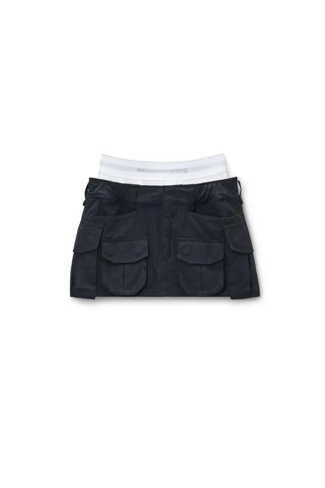 Alexander Wang Skirts PreStyled Cargo Skirt With Logo Elastic 8211 Women