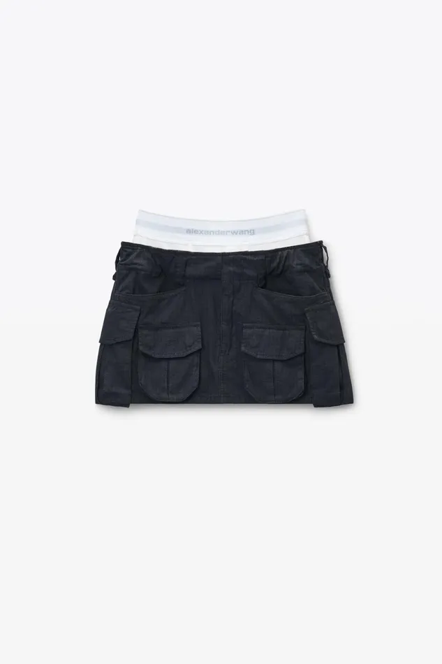 Alexander Wang Skirts PreStyled Cargo Skirt With Logo Elastic 8211 Women
