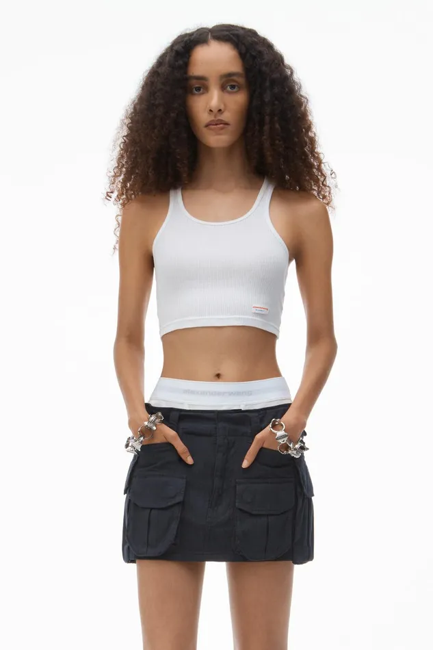 Alexander Wang Skirts PreStyled Cargo Skirt With Logo Elastic 8211 Women