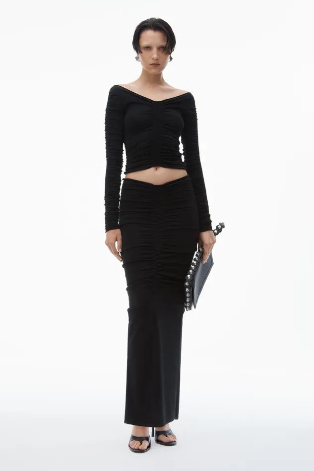 Alexander Wang Skirts Ruched Maxi Skirt 8211 Women