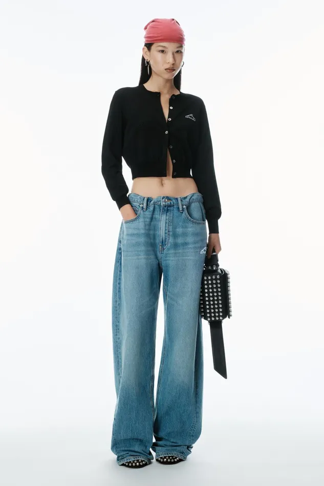 Alexander Wang Sweaters Cropped Athletic Mesh Cardigan 8211 Women