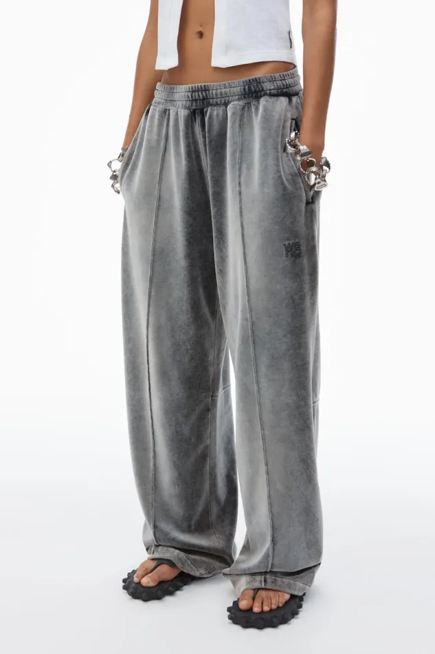 Alexander Wang Sweatpants Trackpants In Crushed Velour 8211 Women