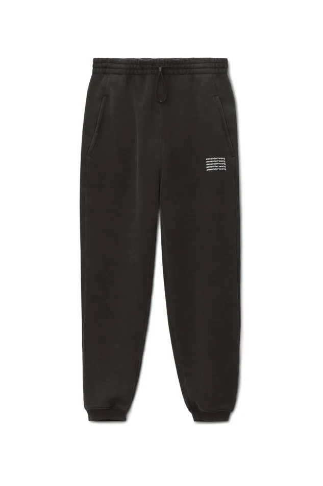 Alexander Wang Sweatpants Unisex Sweatpant In Acid Wash Dense Fleece 8211 WomenMen