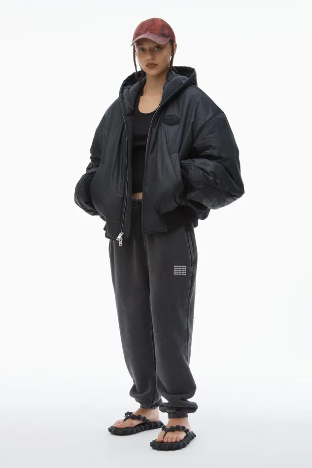 Alexander Wang Sweatpants Unisex Sweatpant In Acid Wash Dense Fleece 8211 WomenMen