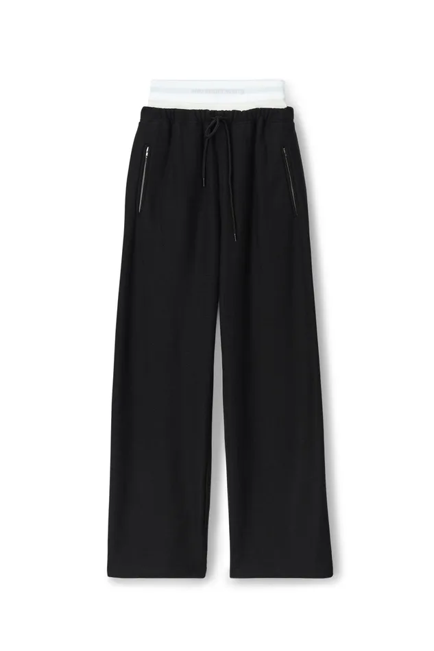 Alexander Wang Sweatpants Wide Leg Sweatpants With PreStyled Logo Brief Waistband 8211 Women