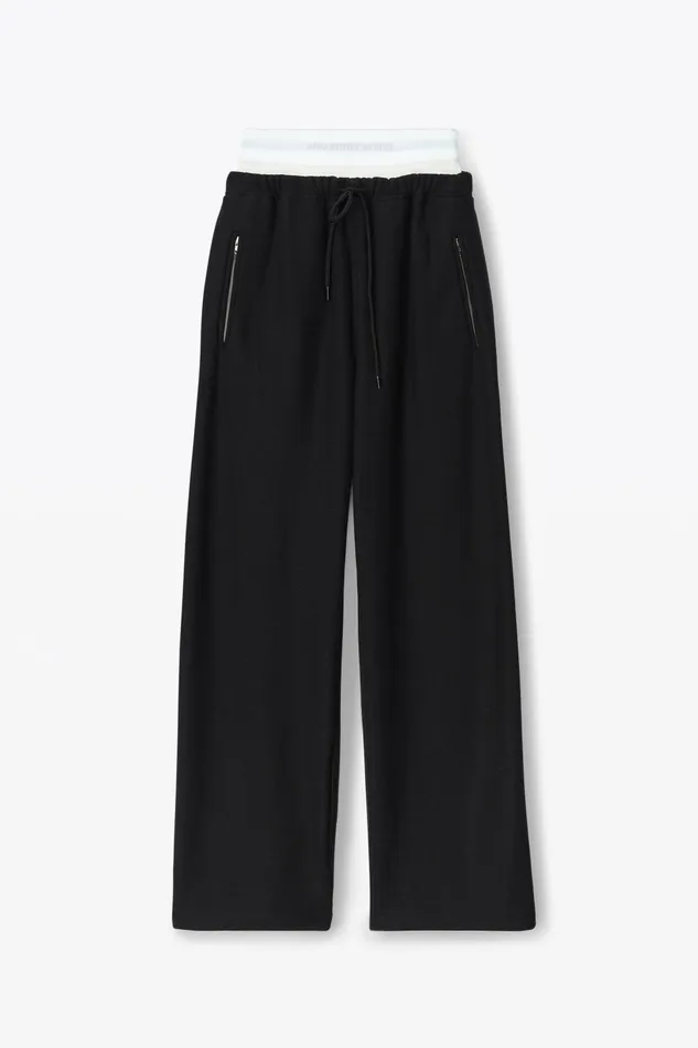 Alexander Wang Sweatpants Wide Leg Sweatpants With PreStyled Logo Brief Waistband 8211 Women