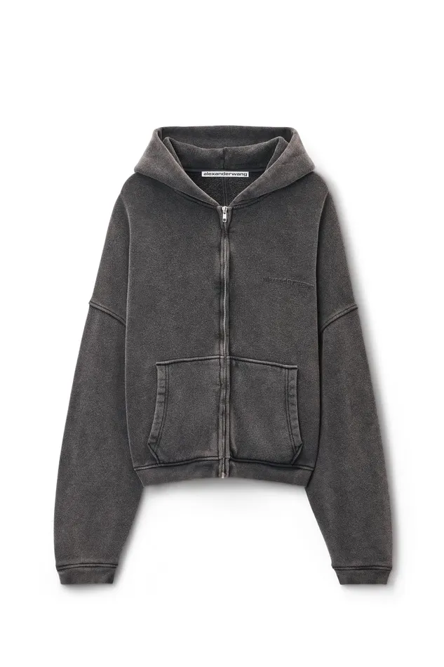 Alexander Wang Sweatshirts Men039s Oversize ZipUp Hoodie In Cotton Terry 8211 Men