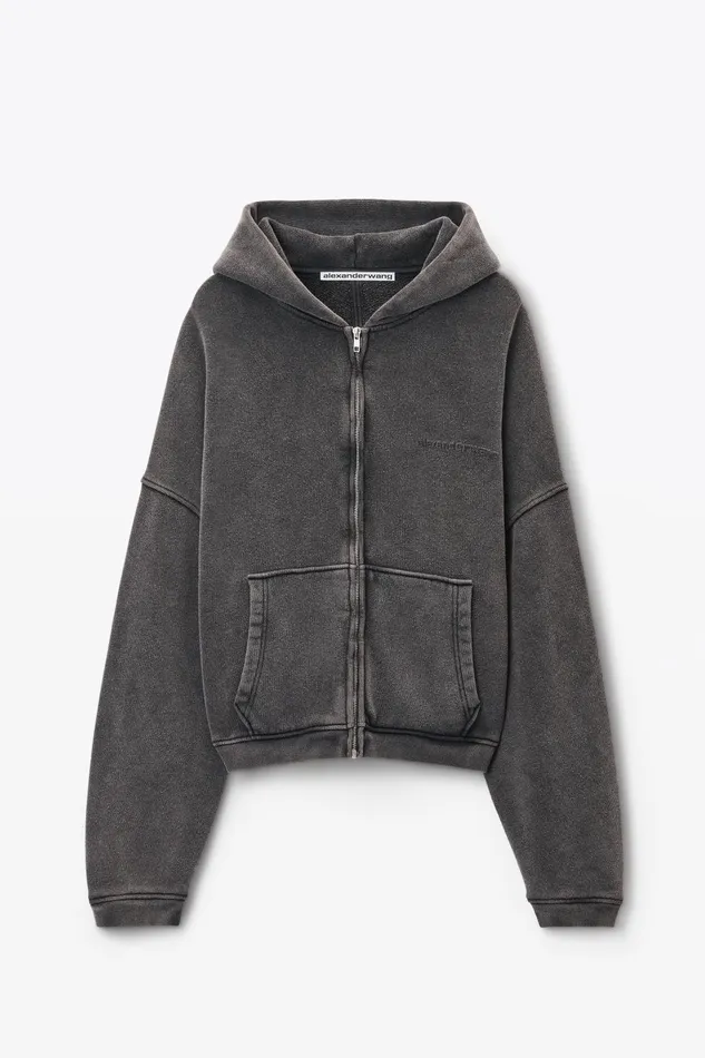 Alexander Wang Sweatshirts Men039s Oversize ZipUp Hoodie In Cotton Terry 8211 Men
