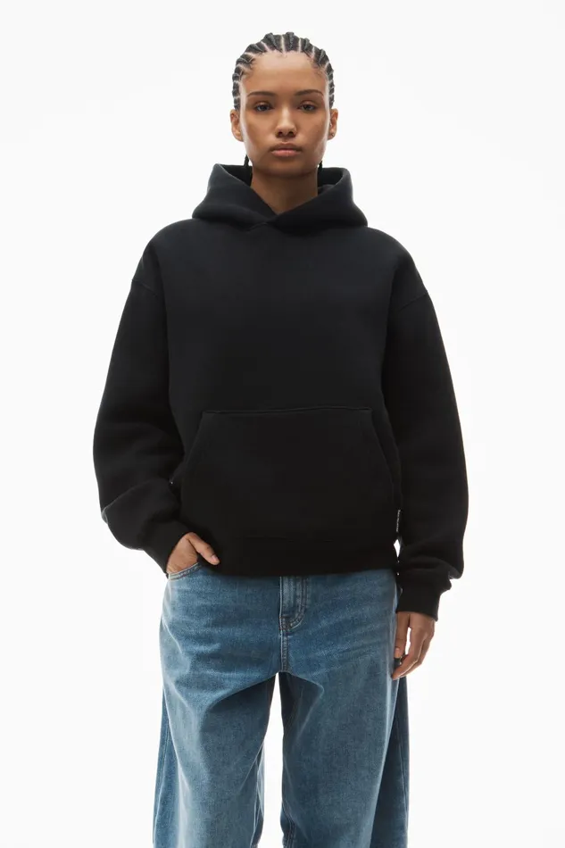 Alexander Wang Sweatshirts Unisex Hoodie In Dense Fleece 8211 WomenMen