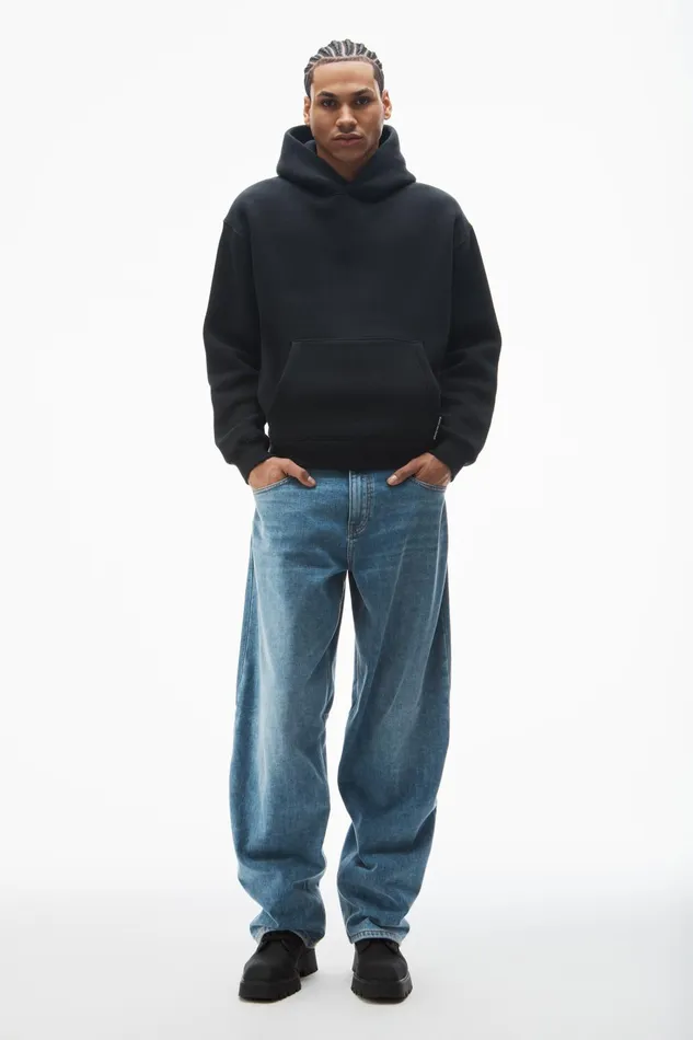 Alexander Wang Sweatshirts Unisex Hoodie In Dense Fleece 8211 WomenMen