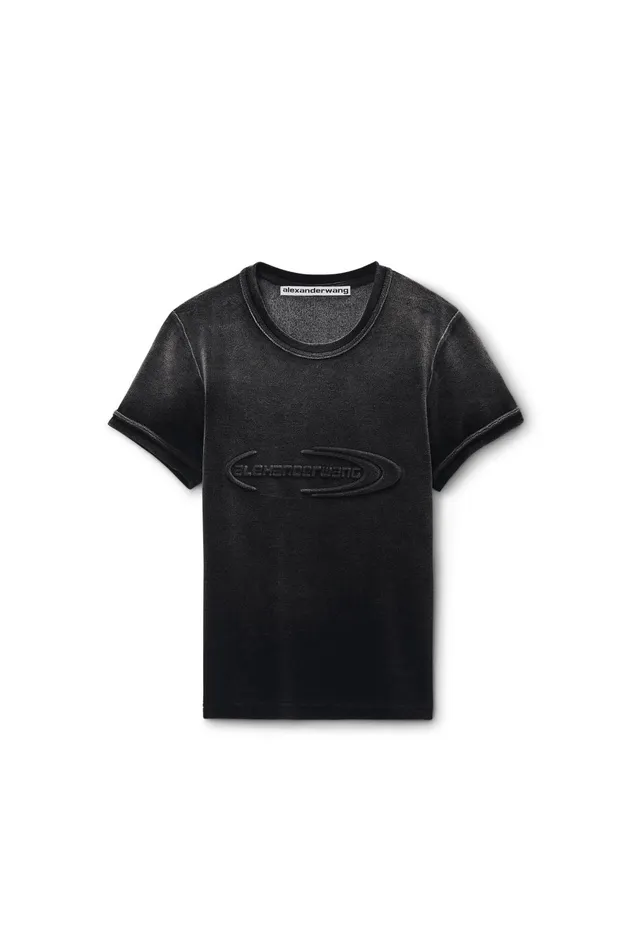 Alexander Wang TShirts Baby Tee In Plush Velour 8211 Women