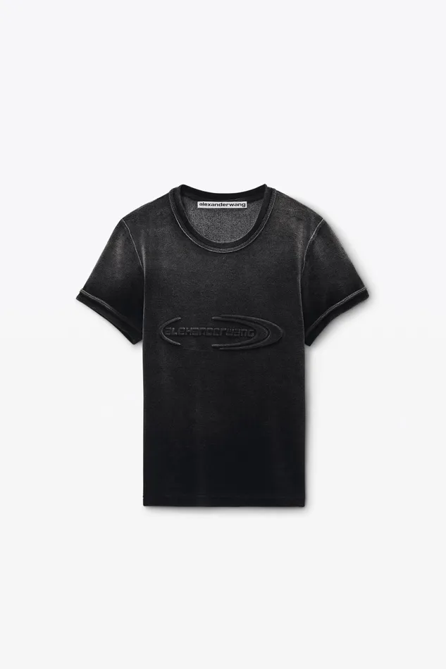 Alexander Wang TShirts Baby Tee In Plush Velour 8211 Women