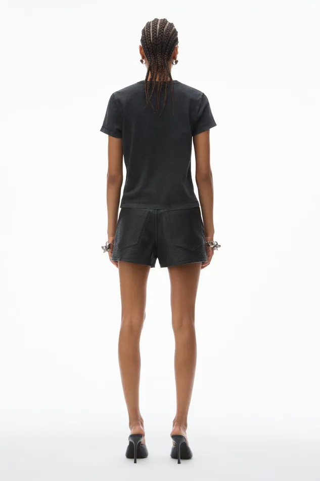 Alexander Wang TShirts Shrunken Tee In Acid Wash Jersey 8211 Women