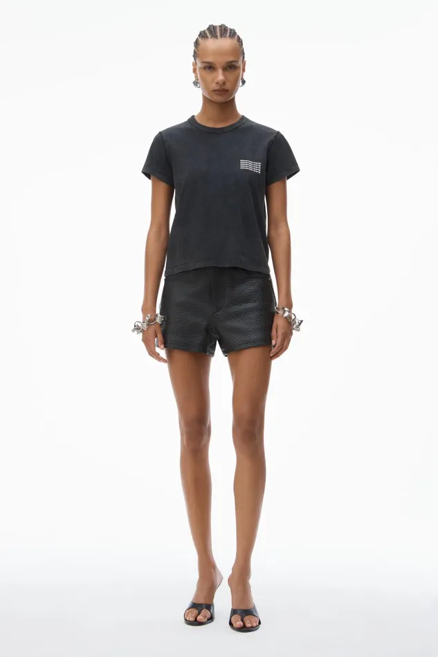 Alexander Wang TShirts Shrunken Tee In Acid Wash Jersey 8211 Women