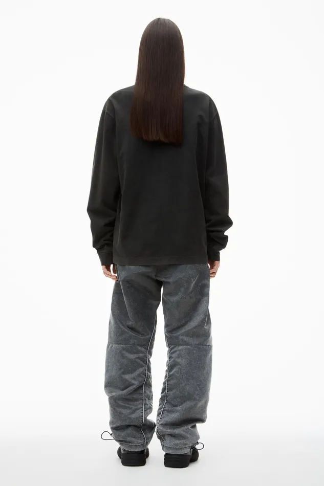 Alexander Wang TShirts Unisex LongSleeve Tee In Acid Wash Jersey 8211 WomenMen