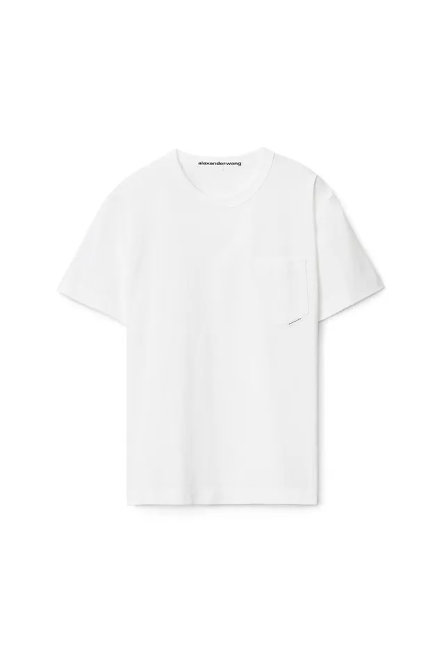 Alexander Wang TShirts Unisex Pocket Tee In High Twist Jersey 8211 WomenMen