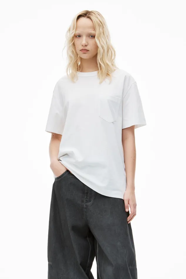 Alexander Wang TShirts Unisex Pocket Tee In High Twist Jersey 8211 WomenMen