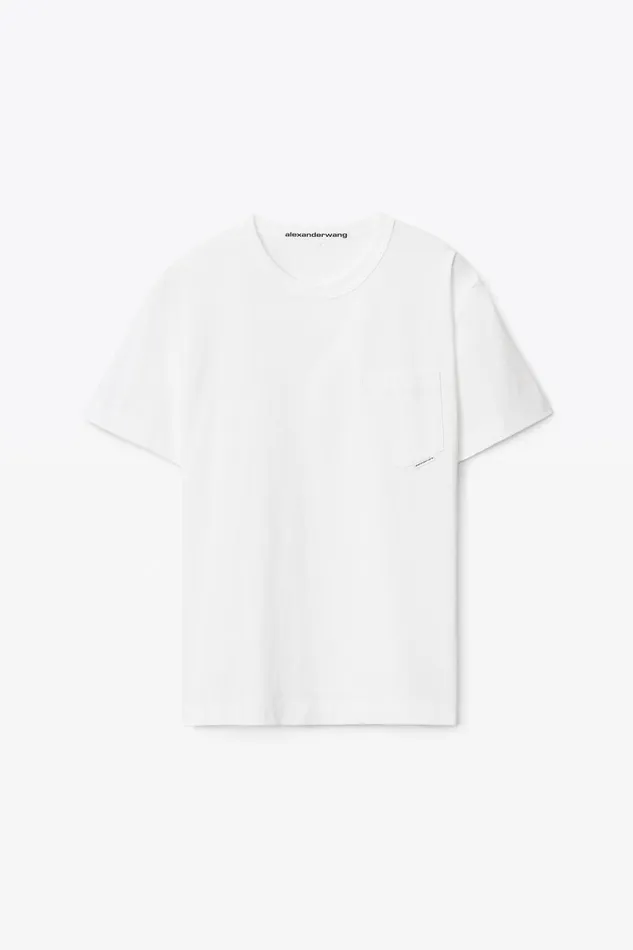 Alexander Wang TShirts Unisex Pocket Tee In High Twist Jersey 8211 WomenMen