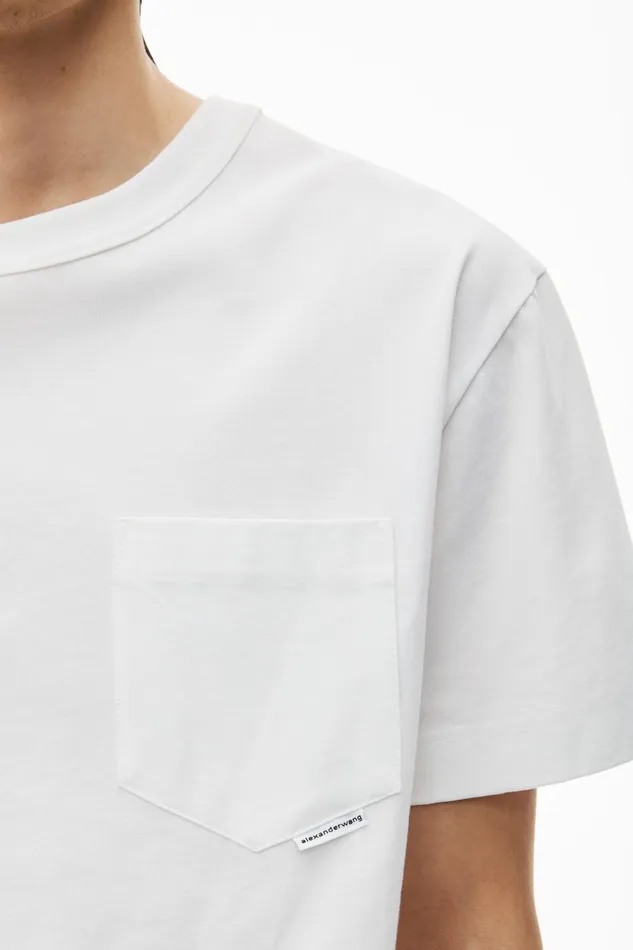 Alexander Wang TShirts Unisex Pocket Tee In High Twist Jersey 8211 WomenMen