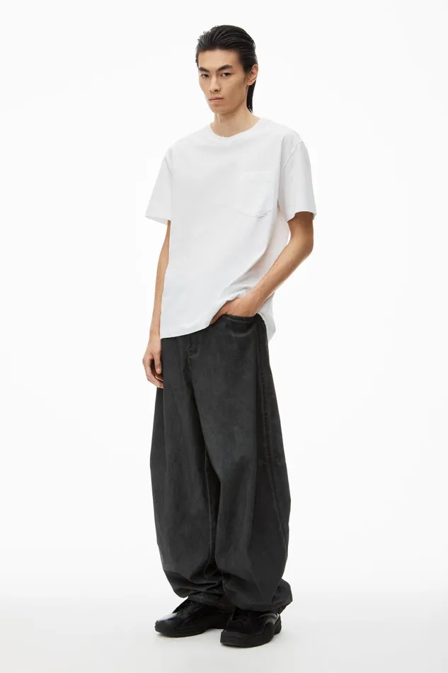 Alexander Wang TShirts Unisex Pocket Tee In High Twist Jersey 8211 WomenMen