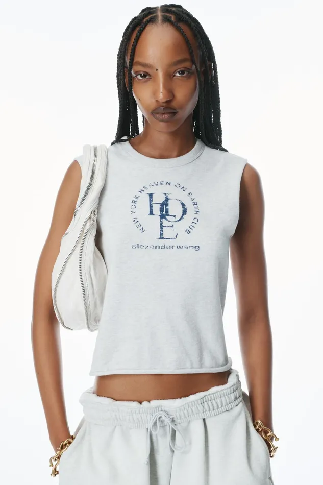 Alexander Wang Tops and Shirts CutOff Logo Muscle Tee 8211 Women