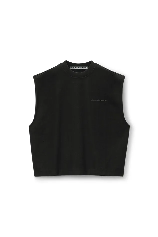 Alexander Wang Tops Puffed Logo Muscle Tank Top In Cotton 8211 Men