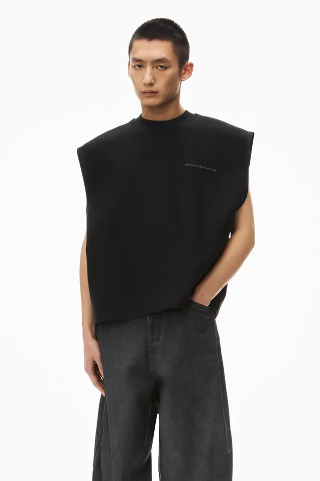 Alexander Wang Tops Puffed Logo Muscle Tank Top In Cotton 8211 Men