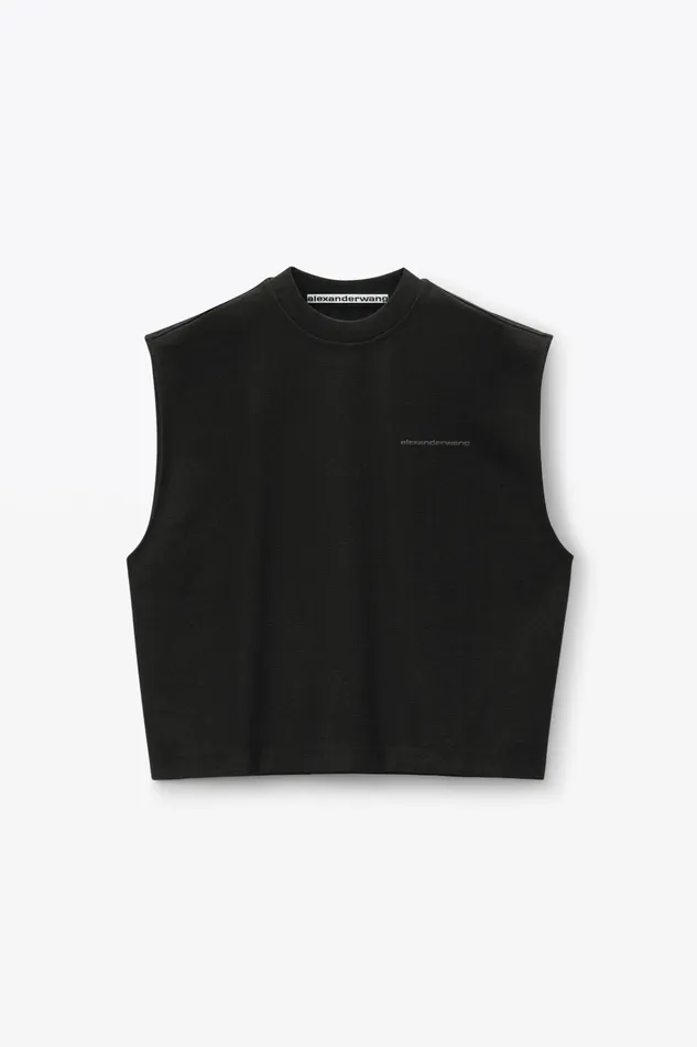 Alexander Wang Tops Puffed Logo Muscle Tank Top In Cotton 8211 Men