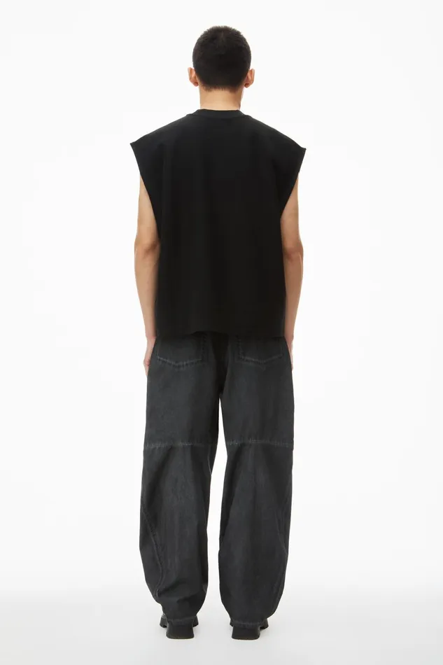 Alexander Wang Tops Puffed Logo Muscle Tank Top In Cotton 8211 Men