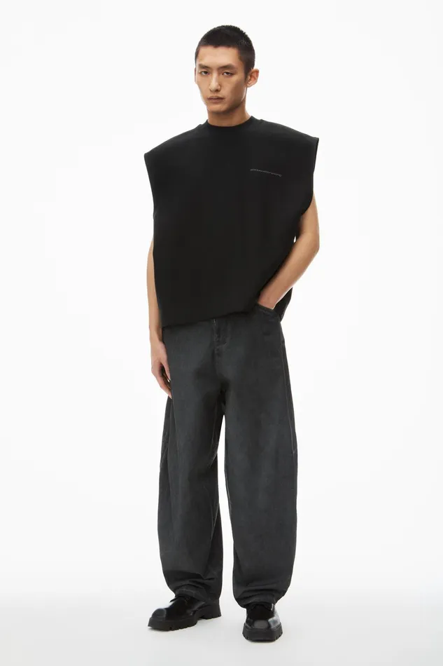 Alexander Wang Tops Puffed Logo Muscle Tank Top In Cotton 8211 Men