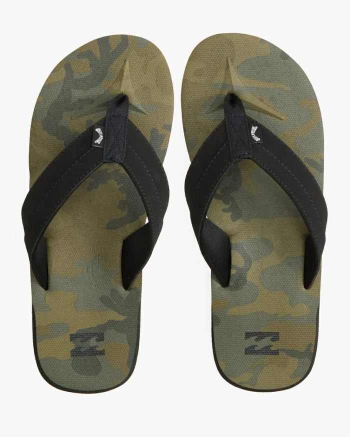All Day Impact Print SlipOn Sandals Military Camo Men Billabong Flip Flops