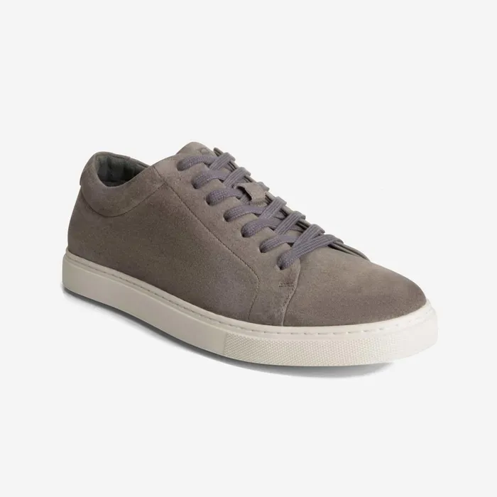 Allen Edmonds Canal Court Suede Sneaker Light Grey Men Casual Shoes