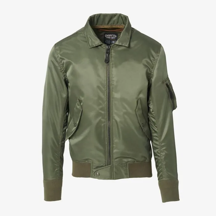 Allen Edmonds Douglas Bomber Jacket By Cockpit USA Olive Men Outerwear