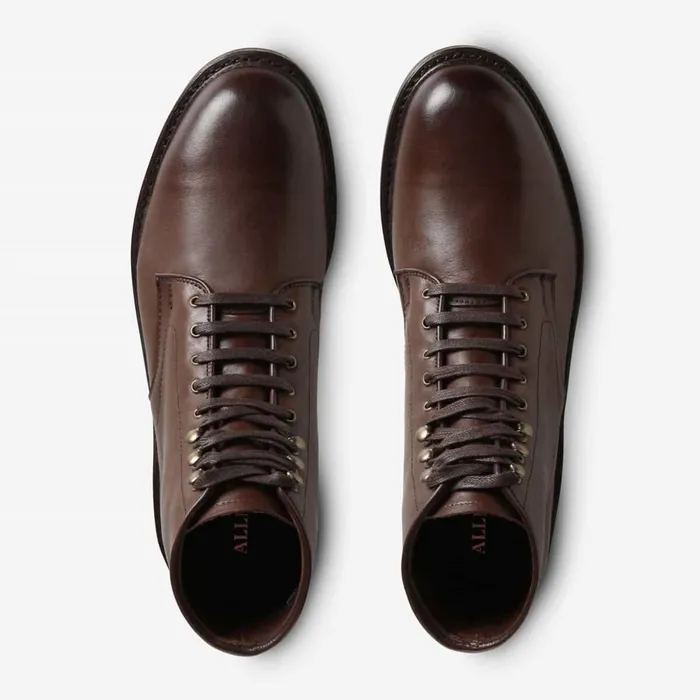Allen Edmonds Higgins Mill Weatherproof Boot With Dainite Rubber Sole Brown Men Weatherproof and Waterproof