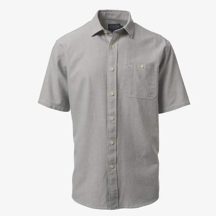 Allen Edmonds Indigo Dot Kay Street Short Sleeve Shirt Ivory Indigo Dot Men Shirts and Sweaters
