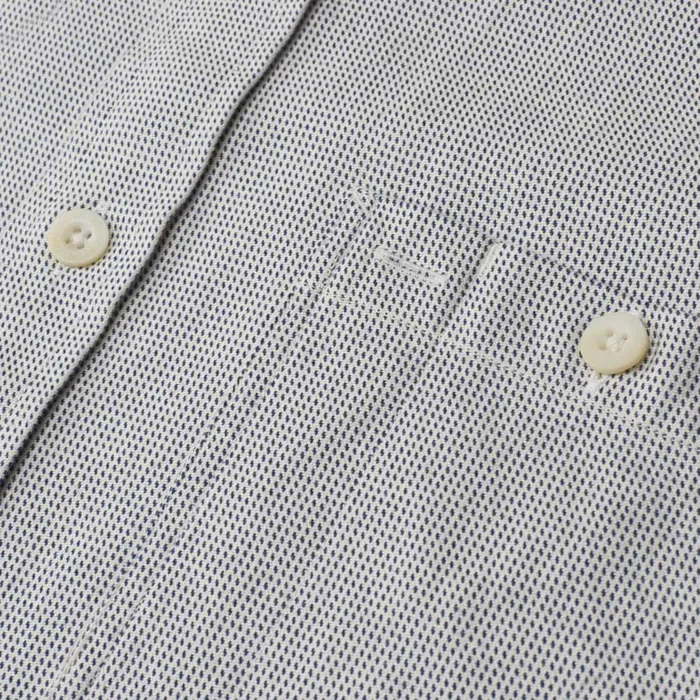 Allen Edmonds Indigo Dot Kay Street Short Sleeve Shirt Ivory Indigo Dot Men Shirts and Sweaters