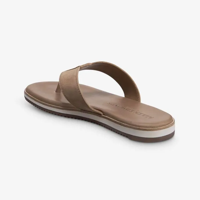 Allen Edmonds Oscar Suede Thong Sandals Camel Men Loafers and SlipOns