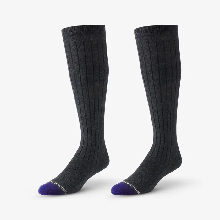 Allen Edmonds OvertheCalf Cotton Air Dress Socks Charcoal Men Socks