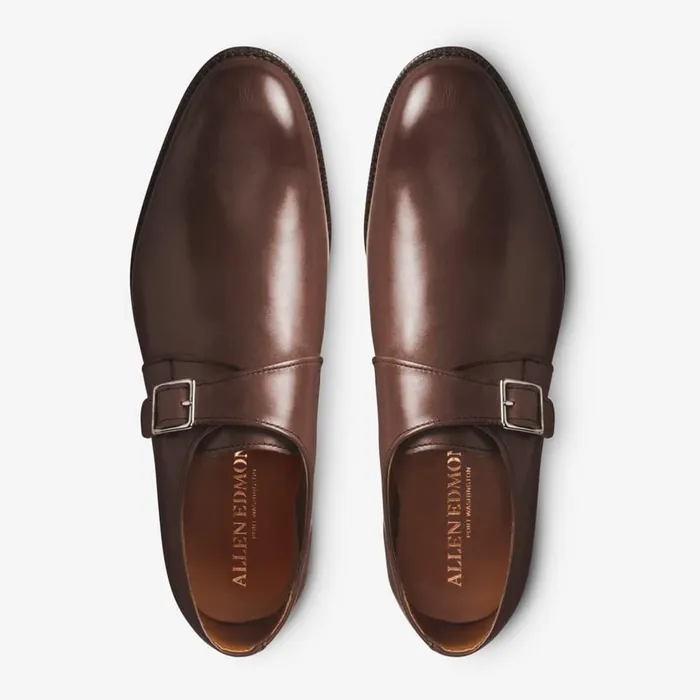 Allen Edmonds Plymouth Single Monk Strap Coffee Men Oxfords and Derbys
