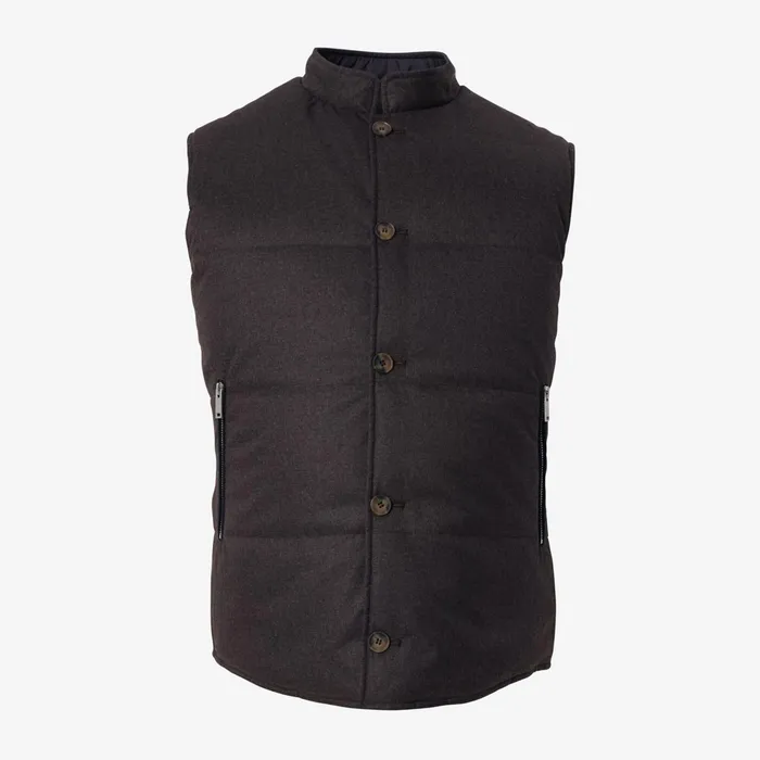 Allen Edmonds Reversible Vest Brown Navy Men Outerwear