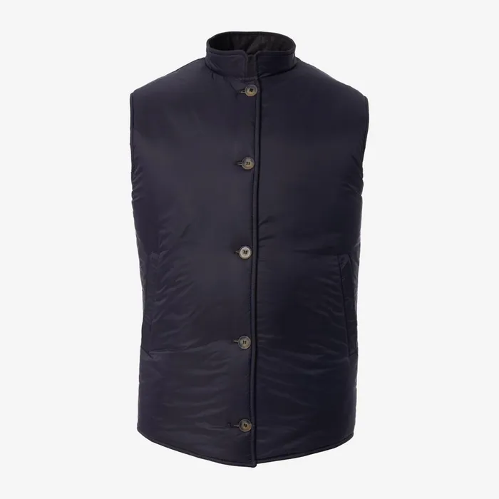 Allen Edmonds Reversible Vest Brown Navy Men Outerwear