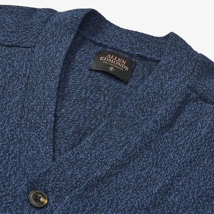 Allen Edmonds Rogers Cardigan Sweater Blue Men Shirts and Sweaters