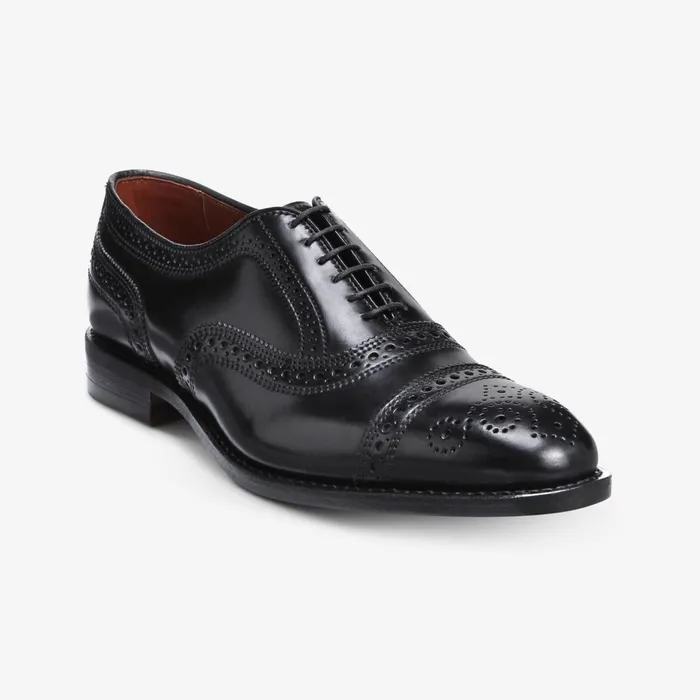 Allen Edmonds Strand Shell Cordovan CapToe Oxford Black Men Wide Width Shoes