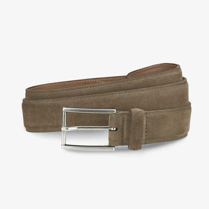 Allen Edmonds Suede Avenue Belt Tan Men Dress Belts