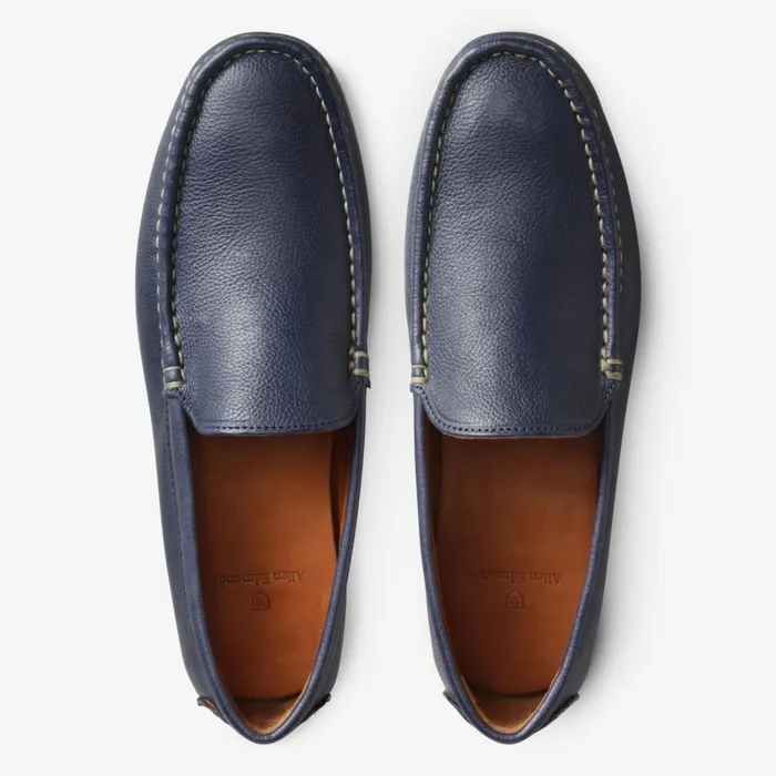 Allen Edmonds Turner Venetian Loafer Navy Men Boat Shoes and Driving Mocs