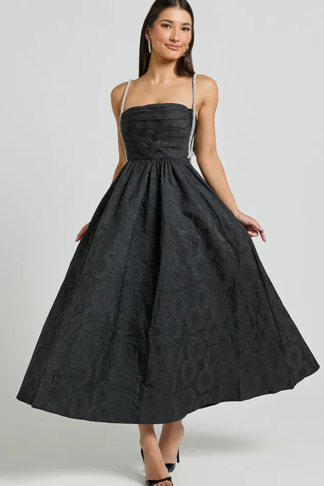 Alvia Midi Dress 8211 Diamante Strap Ruched Straight Neck Dress In Black Women Showpo Dresses Alvia Midi Dress 8211 Diamante Strap Ruched Straight Neck Dress In Black Women Showpo Dresses