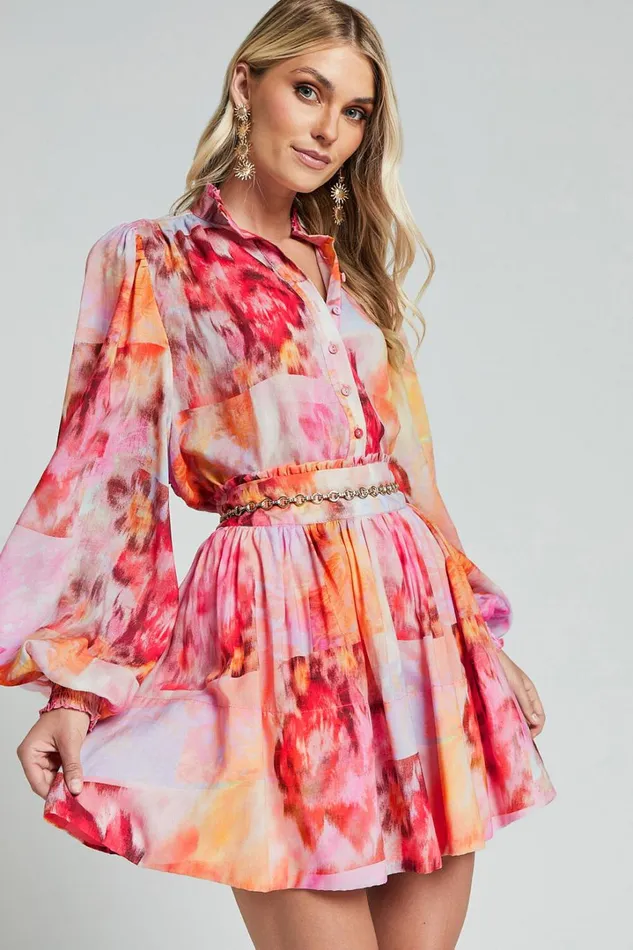 Amalie The Label 8211 Chamika Flare Mini Skirt In Marsielle Print Women Showpo Skirts